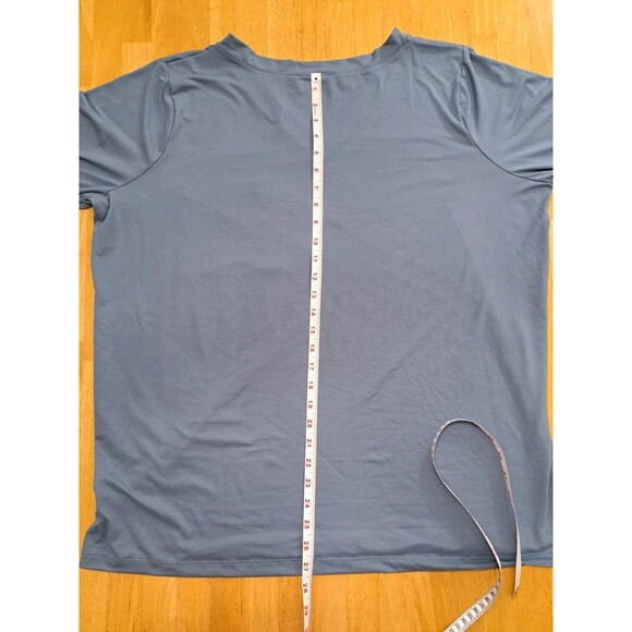 Zenana Long Sleeve V-Neck Pocket Tee Lot of 2 Blue & Black Women’s Size 2X - Picture 7 of 15